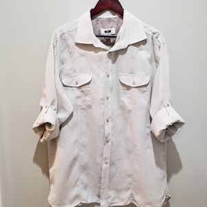 Men's Joseph Abboud linen, business casual, shirt